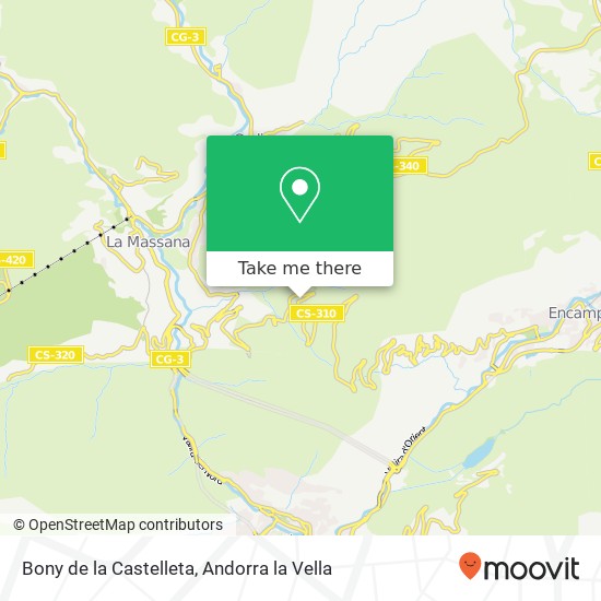Bony de la Castelleta map