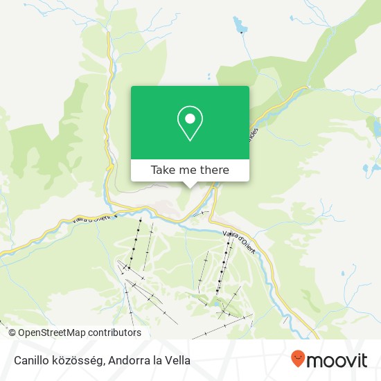 Mapa Canillo közösség