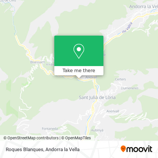 Roques Blanques map