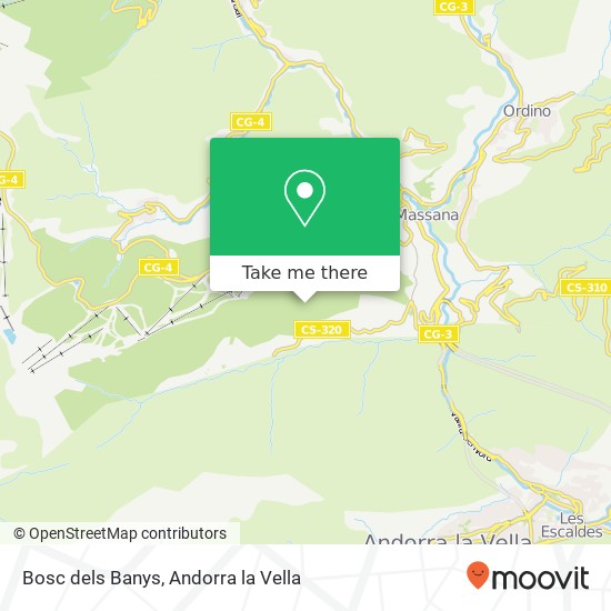 Bosc dels Banys map