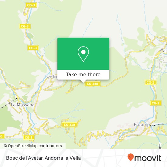 Bosc de l’Avetar map