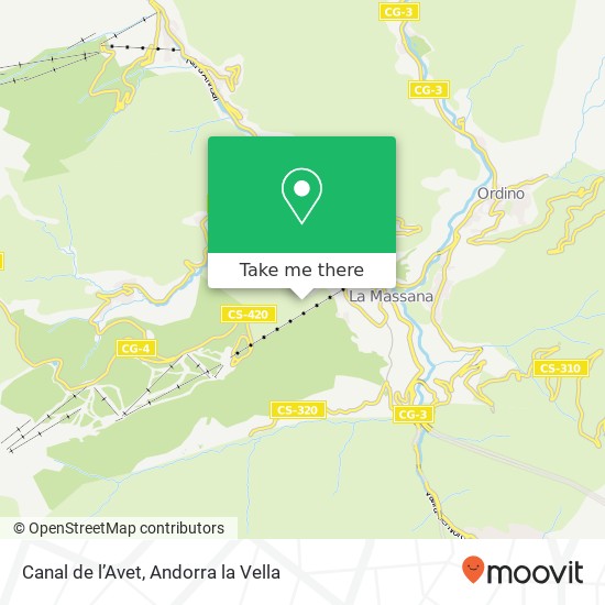 Canal de l’Avet map