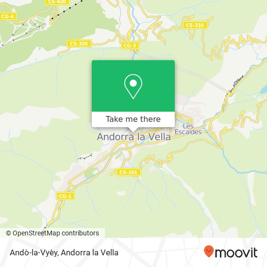 Mapa Andò-la-Vyèy