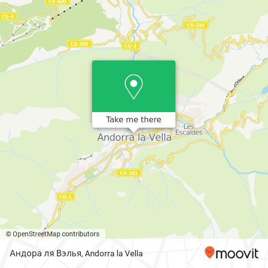 Mapa Андора ля Вэлья