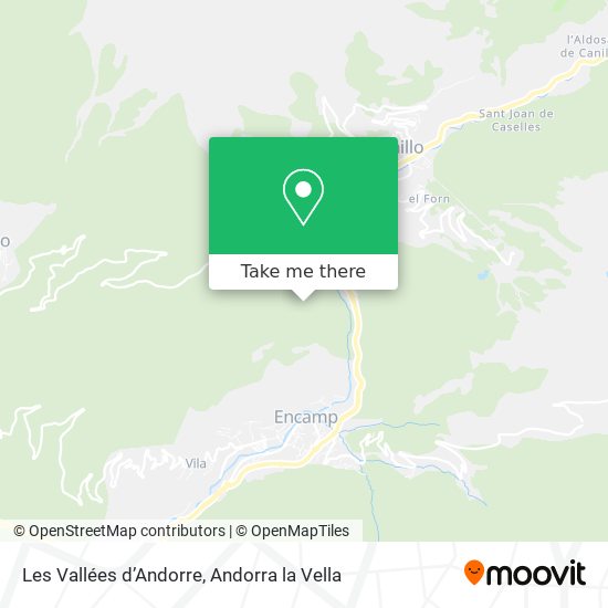 Mapa Les Vallées d’Andorre