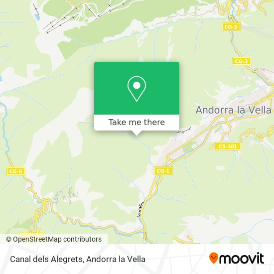 Canal dels Alegrets map