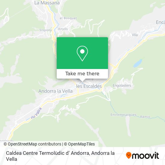Caldea Centre Termolùdic d' Andorra map