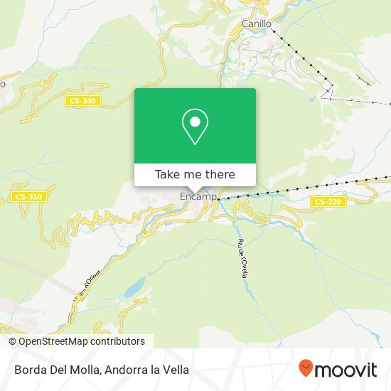 Borda Del Molla map