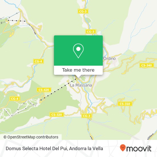 Mapa Domus Selecta Hotel Del Pui
