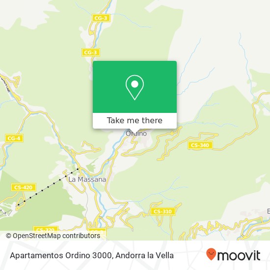 Apartamentos Ordino 3000 map