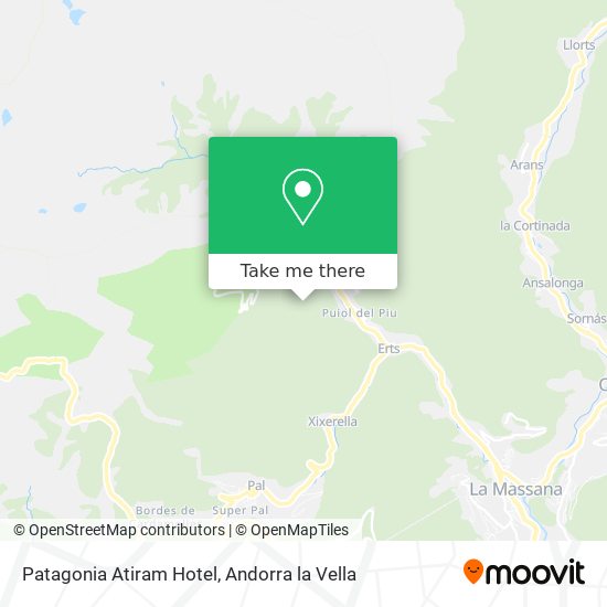 Patagonia Atiram Hotel map