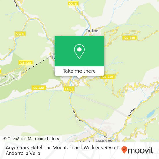 Mapa Anyospark Hotel The Mountain and Wellness Resort