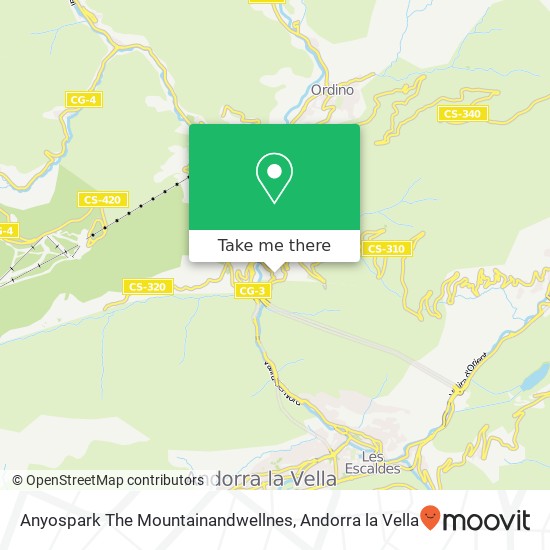 Mapa Anyospark The Mountainandwellnes