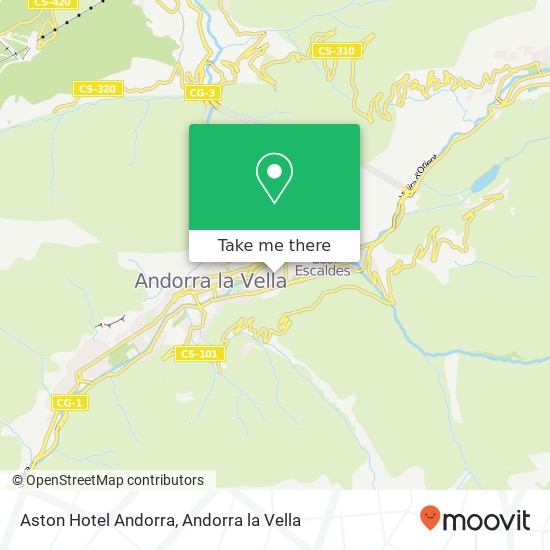 Aston Hotel Andorra map