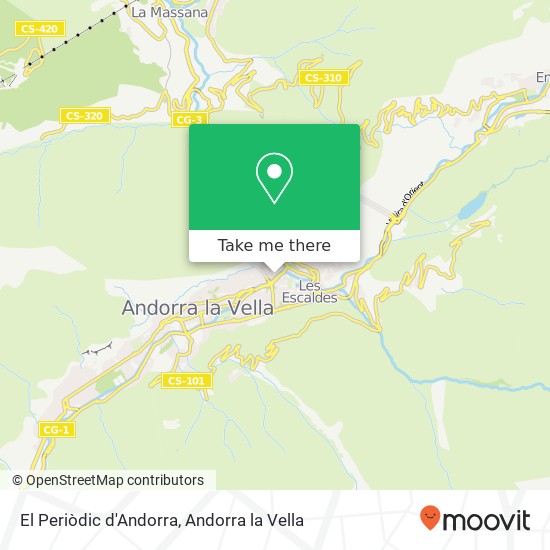 El Periòdic d'Andorra map