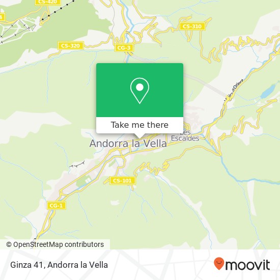 Ginza 41, Avinguda Meritxell AD500 Andorra la Vella map