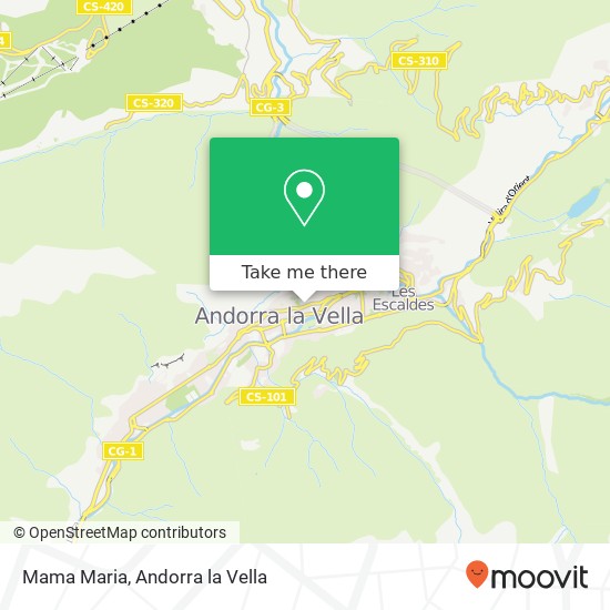 Mama Maria, Avinguda Meritxell, 25 AD500 Andorra la Vella map