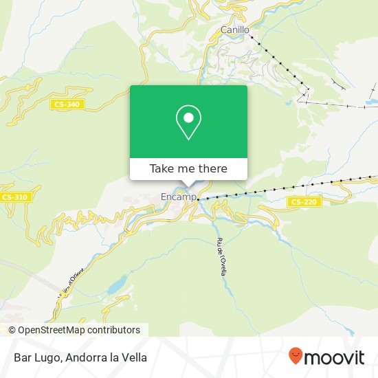 Mapa Bar Lugo, Avinguda de Rouillac, 19 AD200 Encamp