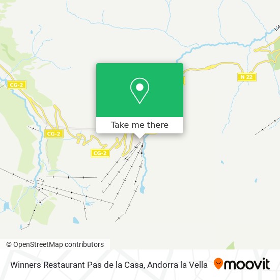 Mapa Winners Restaurant Pas de la Casa