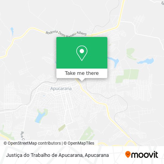 Justiça do Trabalho de Apucarana map