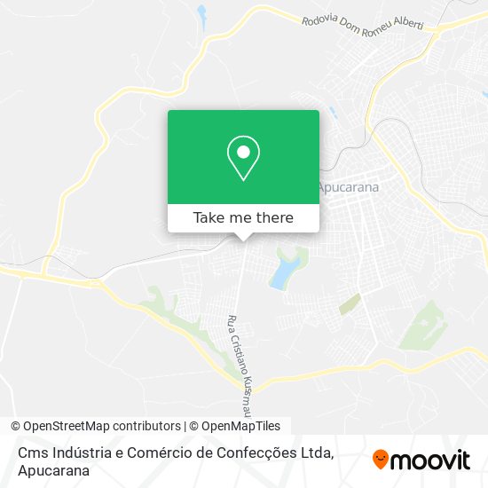 Cms Indústria e Comércio de Confecções Ltda map