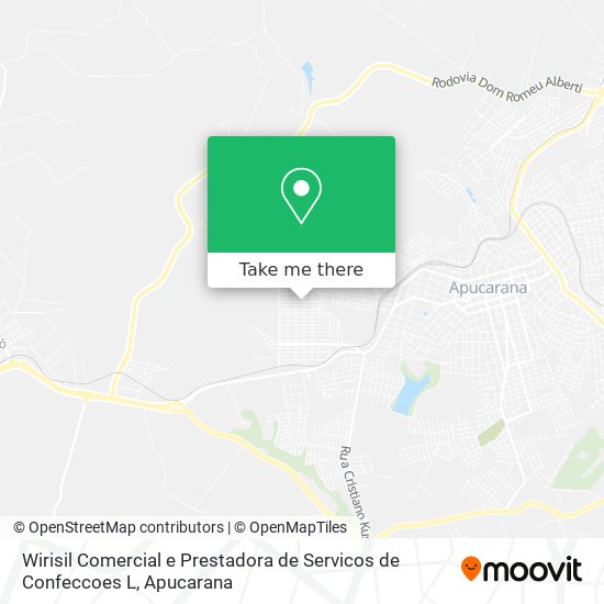 Mapa Wirisil Comercial e Prestadora de Servicos de Confeccoes L