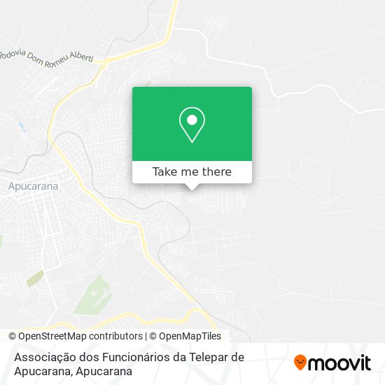Associação dos Funcionários da Telepar de Apucarana map