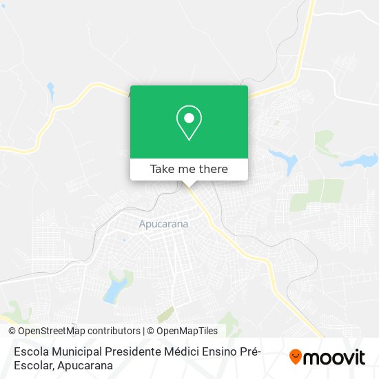 Mapa Escola Municipal Presidente Médici Ensino Pré-Escolar