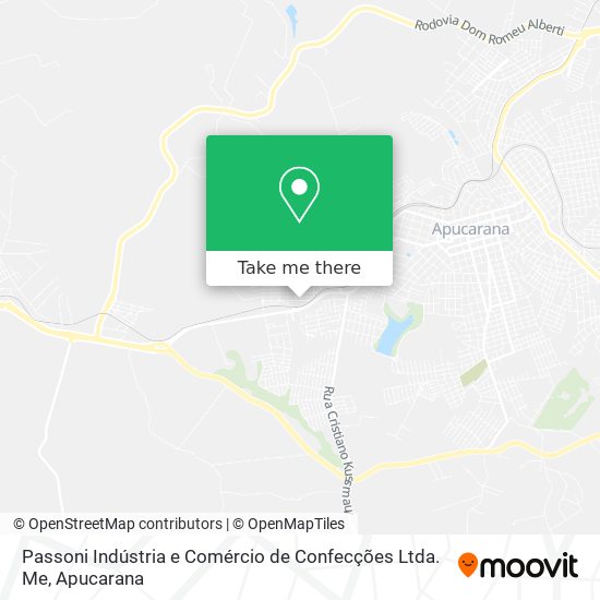 Passoni Indústria e Comércio de Confecções Ltda. Me map