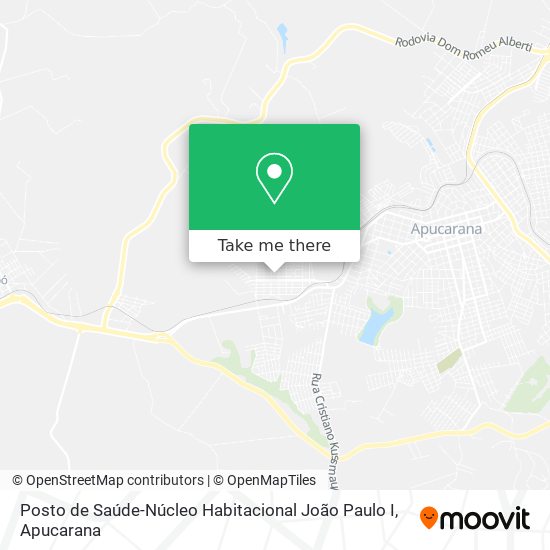 Mapa Posto de Saúde-Núcleo Habitacional João Paulo I