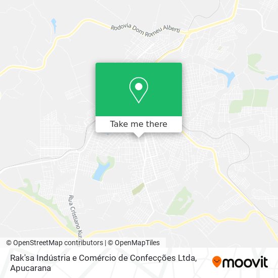 Rak'sa Indústria e Comércio de Confecções Ltda map