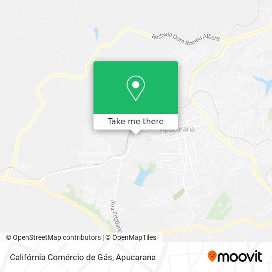Mapa Califórnia Comércio de Gás