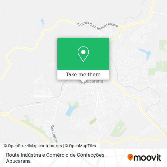 Route Indústria e Comércio de Confecções map