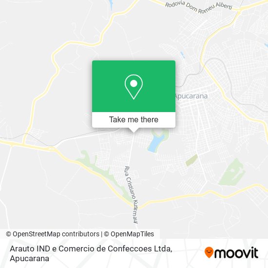 Arauto IND e Comercio de Confeccoes Ltda map