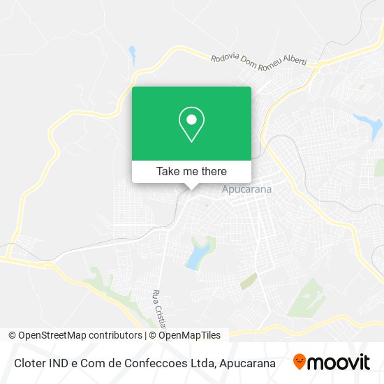 Mapa Cloter IND e Com de Confeccoes Ltda