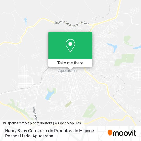 Mapa Henry Baby Comercio de Produtos de Higiene Pessoal Ltda