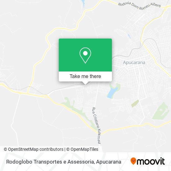 Mapa Rodoglobo Transportes e Assessoria