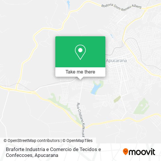 Braforte Industria e Comercio de Tecidos e Confeccoes map