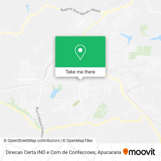 Direcao Certa IND e Com de Confeccoes map