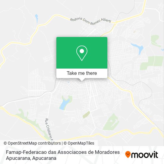 Mapa Famap-Federacao das Associacoes de Moradores Apucarana