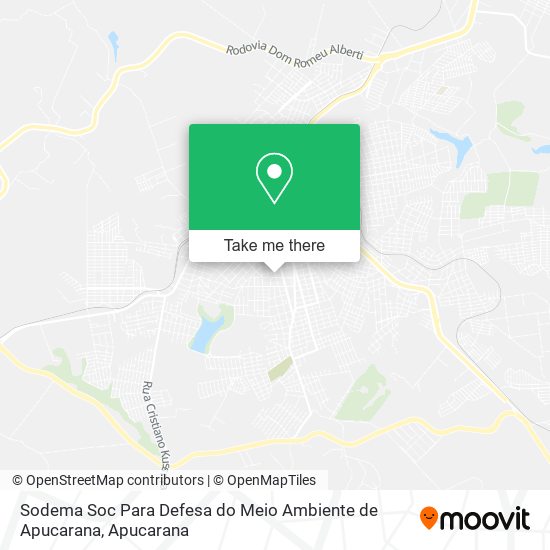 Sodema Soc Para Defesa do Meio Ambiente de Apucarana map