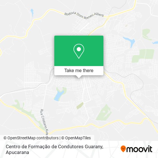 Mapa Centro de Formação de Condutores Guarany