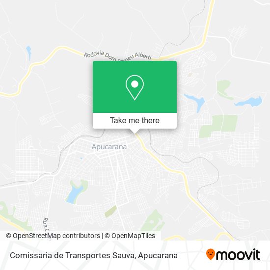 Mapa Comissaria de Transportes Sauva