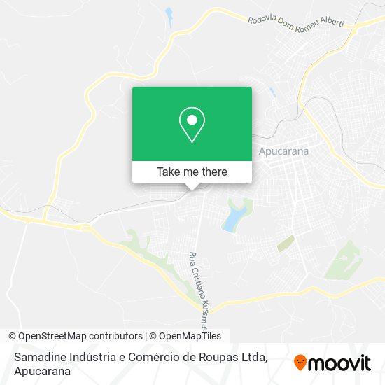 Mapa Samadine Indústria e Comércio de Roupas Ltda