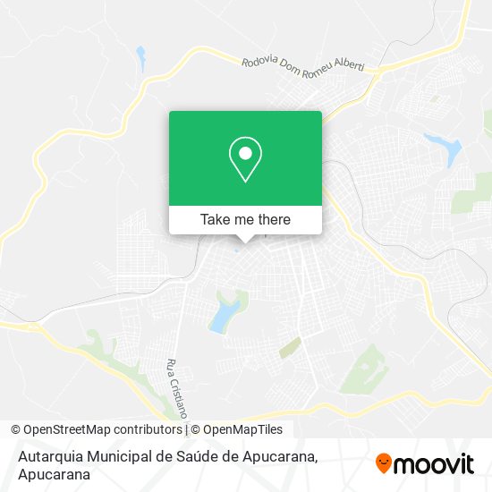 Mapa Autarquia Municipal de Saúde de Apucarana