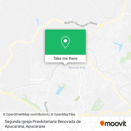 Mapa Segunda Igreja Presbiteriana Renovada de Apucarana