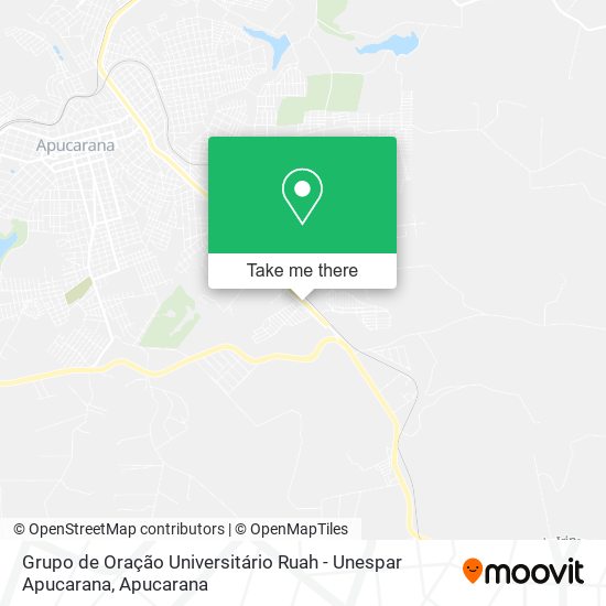 Mapa Grupo de Oração Universitário Ruah - Unespar Apucarana