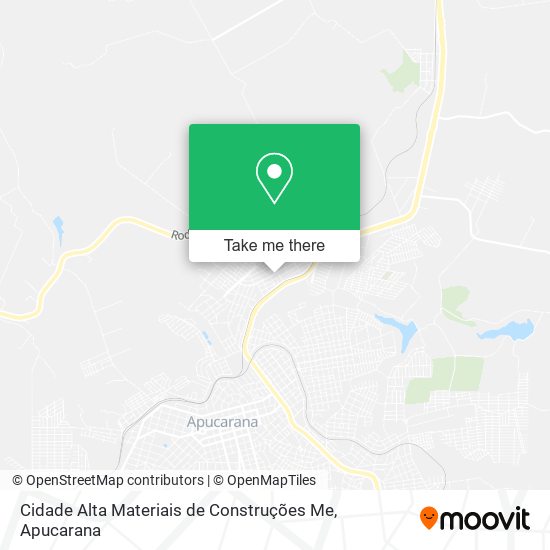 Mapa Cidade Alta Materiais de Construções Me