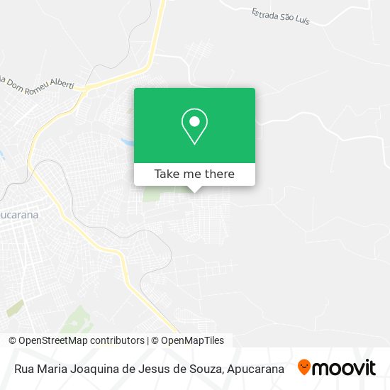 Mapa Rua Maria Joaquina de Jesus de Souza