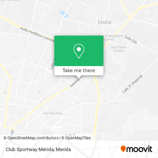 Club Sportway Mérida map